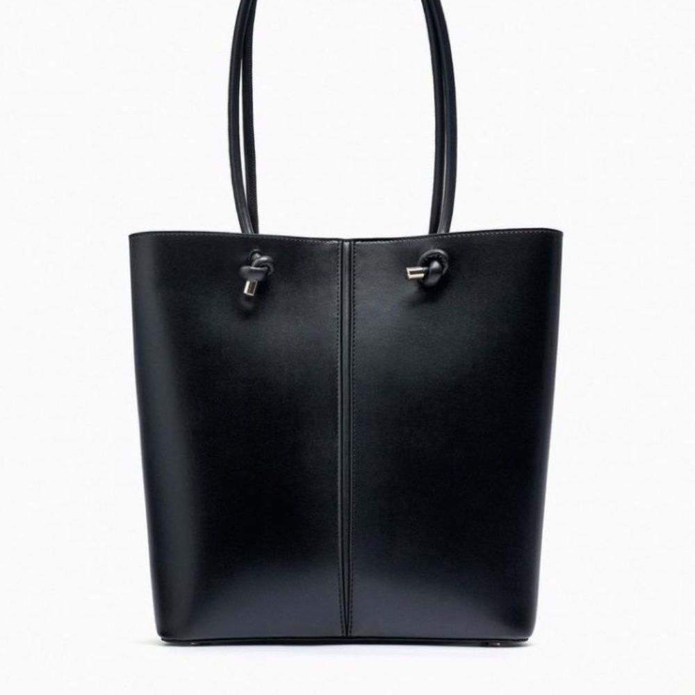 Zara black tote bag